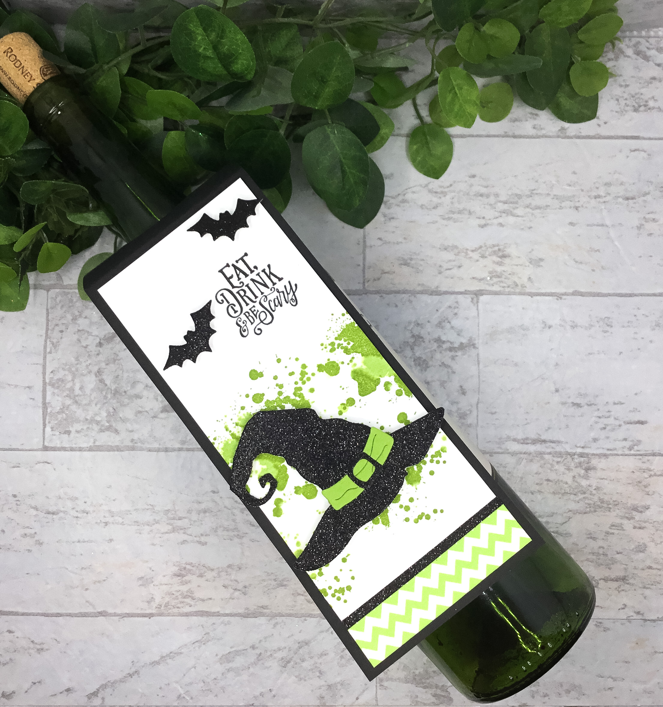 Eat, Drink & Be Scary Wine Tag