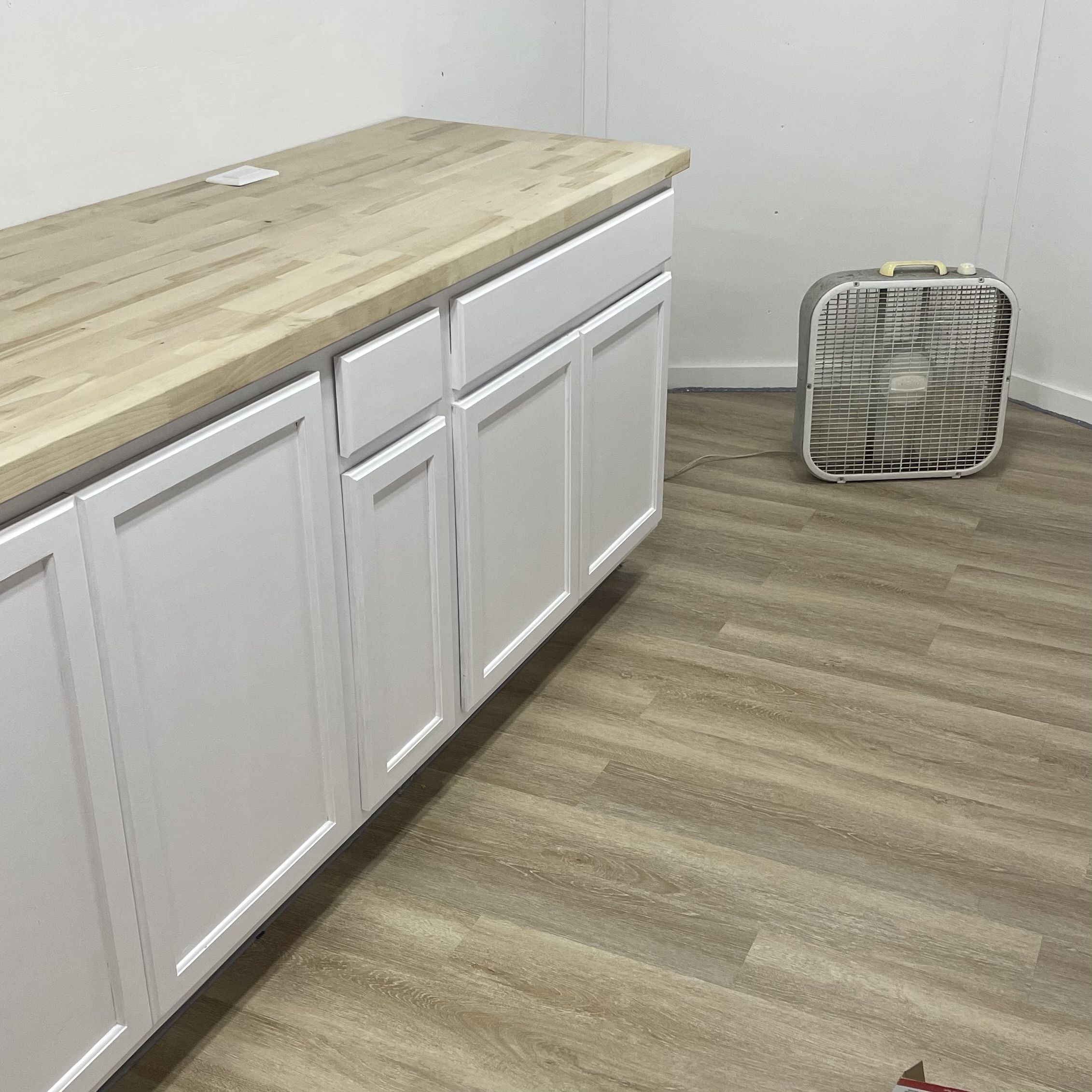 The Vision Is Coming to Life: Cabinets, Flooring & Fresh Paint